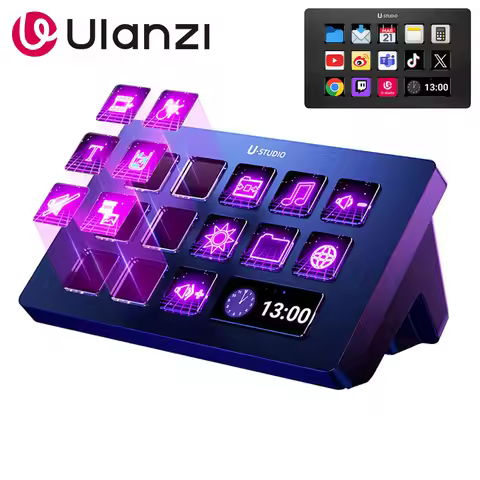 Ulanzi D200 StreamDeck Visual Keyboard 13 Keys LCD Button Production Console For Live Streaming Stud