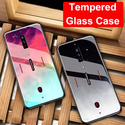 For Nubia Red Magic 6 Pro Case Red Magic 7 7S Pro 8 8S 9 Pro Plus Tempered Glass Hard Back Cover For