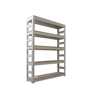 [特價]【空間特工】白色免螺絲角鋼書櫃-五層90x30x150cm