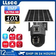 LLSEE V380 Pro บ้านกล้องวงจรปิดกล้องวงจรปิดไร้สายกลางแจ้ง IP รักษาความปลอดภัย 4G กล้อง 4K Full HD 10