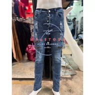 SELUAR JEANS KOYAK AJ5 ZIP DEKAT PAHA