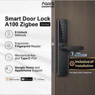 Aqara A100 Smart digital Door lock Fire Rated Security Fingerprint Electronic Keyless Entry Knobs Ha