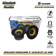 Acoustic AC 308 Midrange 3" car speakers pair