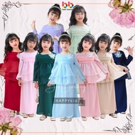 ♝Baju Raya Sedondon 2024 HAPPYkids Baju Peplum Kurung Perempuan Kids Muslimah Moden♭