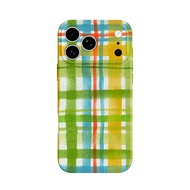Dopamine Fresh Plaid Couple Phone Case