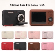 Silicone Camera Case for Kodak PIXPRO FZ55 Dustproof Anti-fall Protective Cover with Lens Cap Guard 