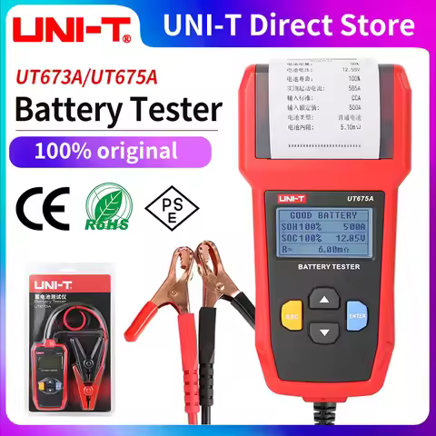 UNI-T Car Battery Tester UT673A UT675A 12V 24V DC Load Tester Capacity Meter Battery Checker Chargin