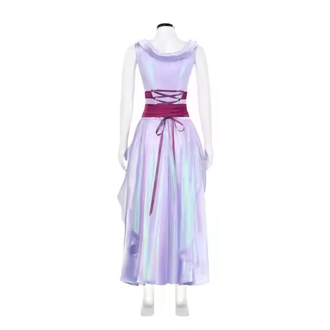 Movie Megara Meg Princess Clothes Cosplay Costume Women Purple Dress Uniform Halloween Carnival Part