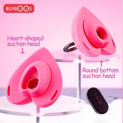 BUYBOOS Heart Vagina Sucking Vibrator Remote Control Nipple Massager Clitoral Vacuum Stimulator Fema