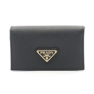 【二手】Prada PRADA 卡包 SAFFIANO TRIANG 1MC122QHHF0002 黑色 Saffiano 皮革卡包 女士 全新