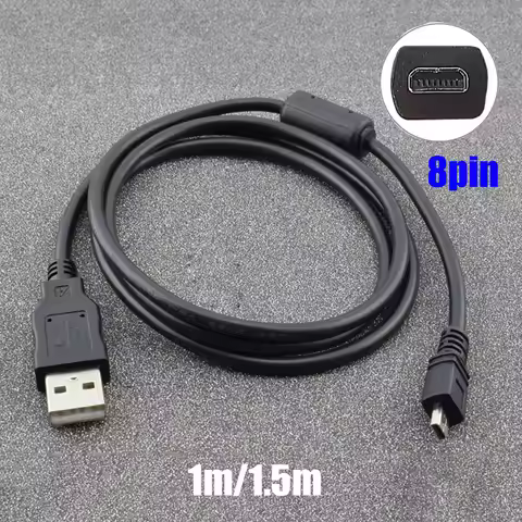 USB to Mini 8pin Digital Camera Cable for Nikon Olympus Sony Casio Sanyo Fuji Panasonic Mobile Phone