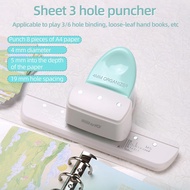 3 Hole Punch Paper,9027 Loose Leaf Hole Punch Daily Planner Adjustable 3 Hole Paper Puncher for A8 M