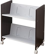 Yamazen CFR-60532C(BR) File Wagon, 2 Tiers, Width 21.7 x Depth 11.8 x Height 25.8 inches (55 x 30 x 