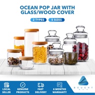 Airtight Glass Storage Jar | Bamboo Lid | Moisture-Proof Storage | 325ml/500ml/650ml/750ml/1000ml (T
