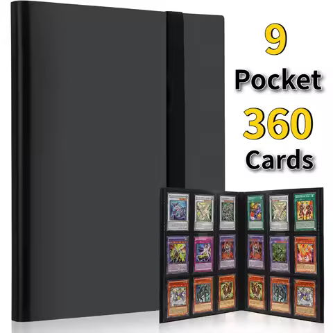 Card Binder with 9 Pocket Trading Card Album Display Binder 360 Side Loading Pocket Holder for TCG Y