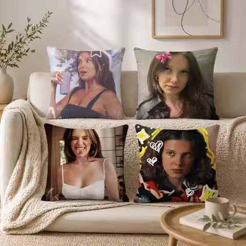 Millie Bobby Brown Pillow Case for Sofa Living Room Home Office Decor Protective Cover