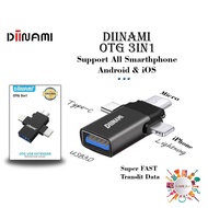 DA2779 DIINAMI OTG 3IN1 TYPE-C LIGHTING (IPHONE USB ) MICRO USB TYPE C ANDROID APPLE IPHONE IPAD MUL