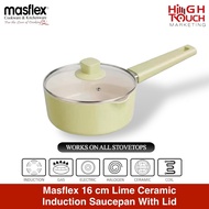 Masflex 16 cm Lime Ceramic Coating Induction Saucepan With Lid