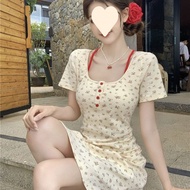 Lovito Plus Size Short Sleeve Floral Print Dress - Elegant and Stylish