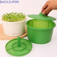 BACK2LIFEM Bean Sprout Nursery Pots, Plastic Ventilated Soilless Cultivation Pot, Practical Split St
