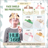 [Stock Clearance] Reusable Safety Face Shield for Kids Transparent Protective Shield AntiSaliva Windproof Dustproof