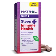 Natrol Sleep + Immune Support Melatonin 6mg With Elderberry, Zinc and Vitamins C and D, Dietary Supp