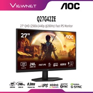 AOC 27" Q27G42ZE QHD (2560x1440@260Hz) LED FLAT FAST IPS GAMING MONITOR (0.3MS, INPUT: HDMI+ DP PORT