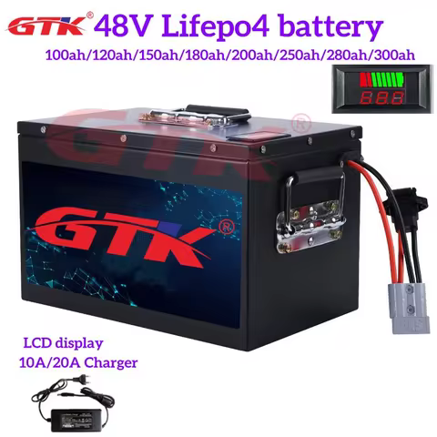 GTK 48V 200Ah Battery Lifepo4 100Ah 120Ah 150Ah 180Ah 250Ah 280Ah 300Ah with BMS 16S for RV Sightsee