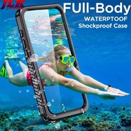 [JLK] IP68 Waterproof Case For  16e 16 15 14 Plus 13 12 Pro Max Swimng Phone Luxury Underwater Cover