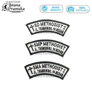 School location embroidery 2 Roads Thamrin Medan Elementary School Middle School High School Emblem 