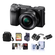 Sony Alpha a6400 Mirrorless Digital Camera with 16-50mm Lens - Bundle with Shoulder Bag, 32GB SD Car