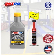 AMSOIL MOTORCYCLE METRIC 10W50 100% Fully Synthetic (1 Quart) 946ml Engine Motor Racing Oil Bike