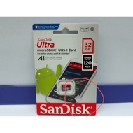 TRI54 - Micro SD sanDisk cl10 32gb 120Mbps GARANSI RESMI 10 TAHUN RUSA