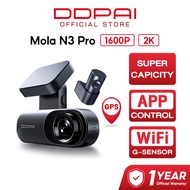 ♞,♘,♙,♟DDPAI Mola N3 Pro Dashcam 1600p 2K GPS QHD Night Vision 140° Dual Camera