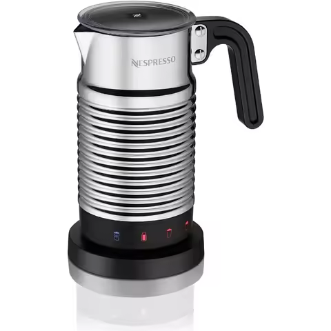 Nespresso Aeroccino 4 Dishwasher-Safe Electric Milk Frother with Four Styles of Preparation (Silver 