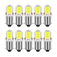 10x BA9S Car LED T4W H6W LED CANBUS COB 2LED Bulb Car Interior License Plate Light Marker Reading Au