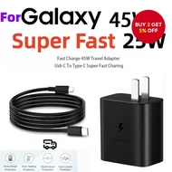 Super Fast 25W/45W Charger Head Kit With 1.5M Type C Charging Cable For Samsung S20/21/22 A70/71