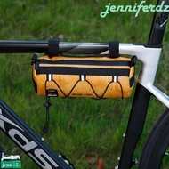 JENNIFERDZ Bike Handlebar Bag, Fix Large Capacity Bike Front Tube Bag, Frame Tube Bag Portable Multi-purpose Wear Resistant Bicycle Front Trunk Pannier Pack Mountain Road Bike