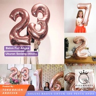 Jumbo Number Balloon ROSE GOLD 80 Cm Large Number Foil Balloon/ Rose gold number balloon/ number foi