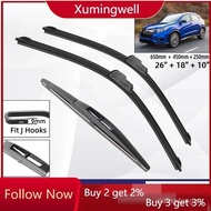 【In stock】XM For Honda HR-V Vezel 2013-2019 Car Front Rear Wiper Blades Soft Rubber Windscreen Wipers Auto Windshield 26"+18"+10" 2017 2018 0QWF