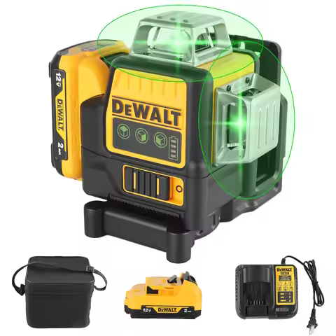 2026 DEWALT DW089LG Lithium Battery Green Laser Level | 12 Lines 3 Sides 360° Horizontal Vertical | 