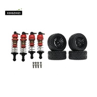 Metal  and Rubber Tire Set for SG1603 SG1604 SG1605  UD1601 UD1602 UD1603 1/16 RC Car Parts,Black