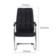 ST/💛Zhongwei Computer Chair Home Office Chair Ergonomic Chair Comfortable Bow Leather Chair Office Chair-Black