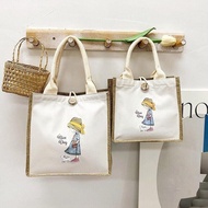 Canvas Bag Female Fashion Cartoon Linen Bag Student Cotton Linen Handbag Linen Bag Work Handbag Line