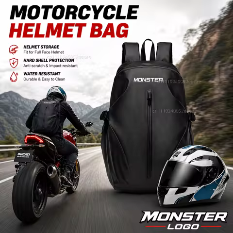 Knight Backpack Motorcycle Helmet Bag Travel Equipment Waterproof Large Capacity For DUCATI Monster 