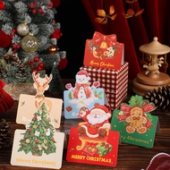 Christmas Greeting Card Retro Elevator Gift Card Flower Shop Gift Envelope Small Card Blessing Messa