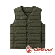 [wildland] Male 700FP Light Warm V-Neck Down Vest {High Green} 0B32176