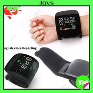 Jovs Wrist Style Rechargeable Digital Blood Pressure Monitor With Voice Prompt Big LCD Display For H