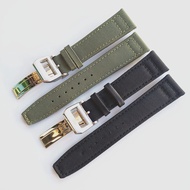 High quality 20 21 22mm Green Black Nylon Leather Watch Strap Canvas Watch band Replace For IWC PORTUGIESER CHRONOGRA Bracelet