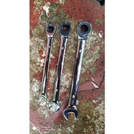 Gear wrench/rachet wrench/spanar ber-gear loose set saiz 8/10/12/11/12/13/14/15/16/17/19MM